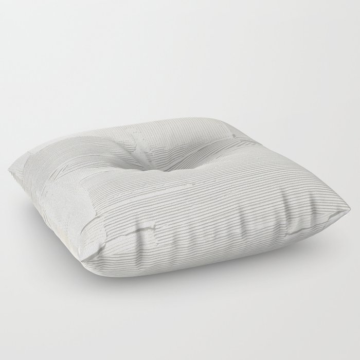 Relief [1]: an abstract, textured piece in white by Alyssa Hamilton Art Floor Pillow