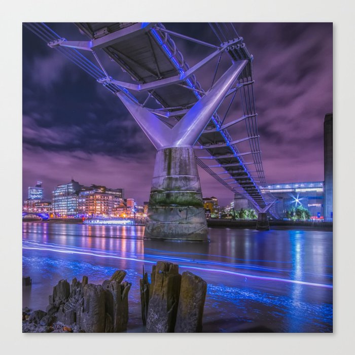 Great Britain Photography - Beautiful Bridge In London Surrounded By Lights Canvas Print