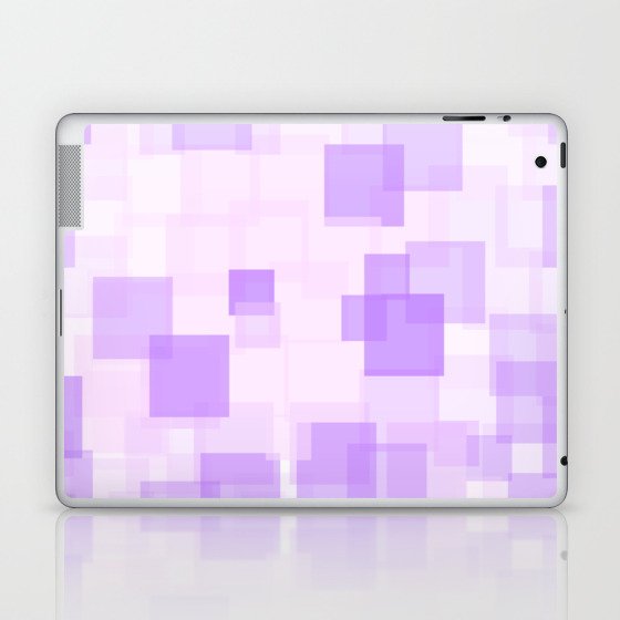Purple Squares Laptop & iPad Skin