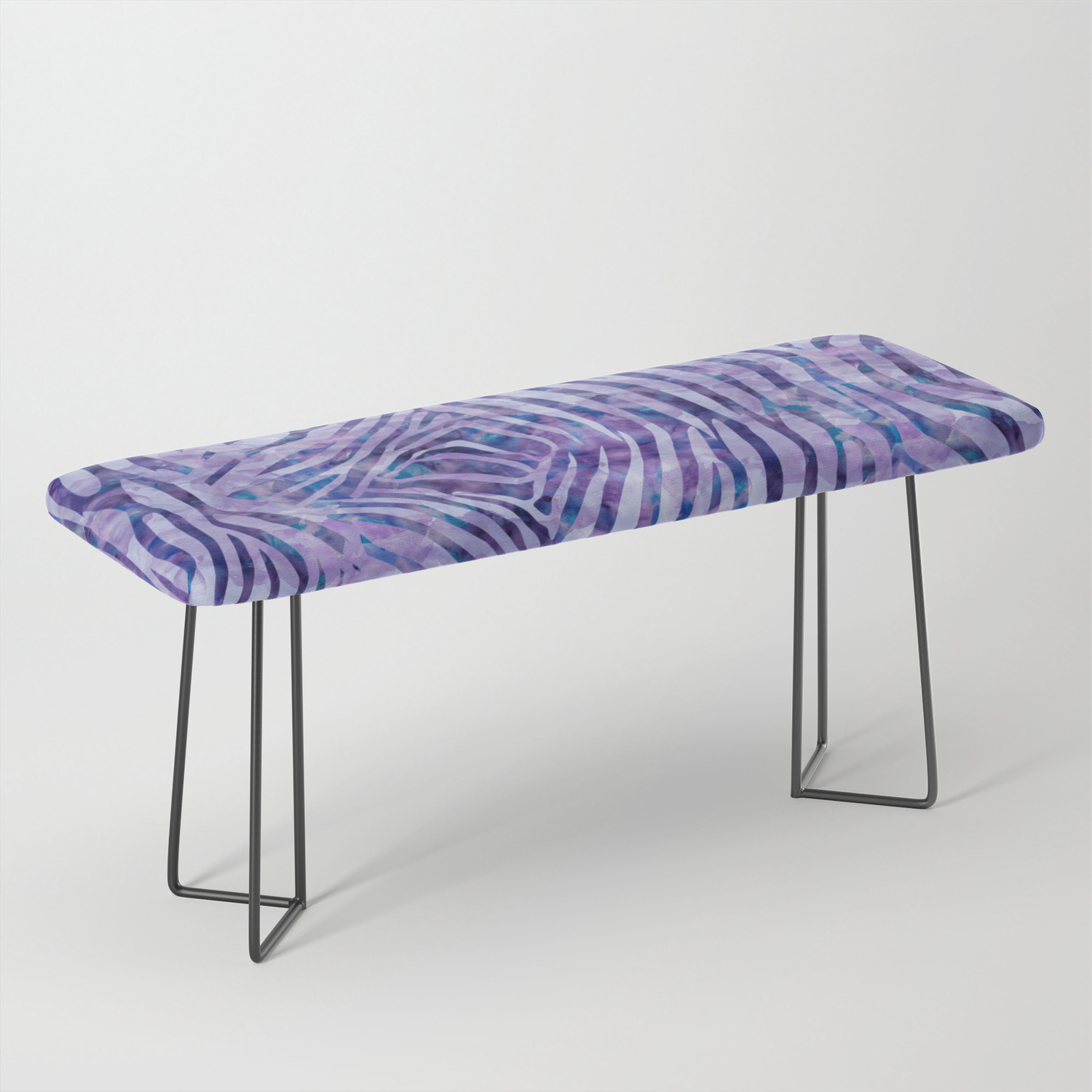 Purple Zebra Print Bench By Serigraphonart Society6