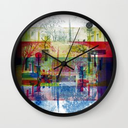Remembering rushing through but without obstacles. [CMYK] Wall Clock
