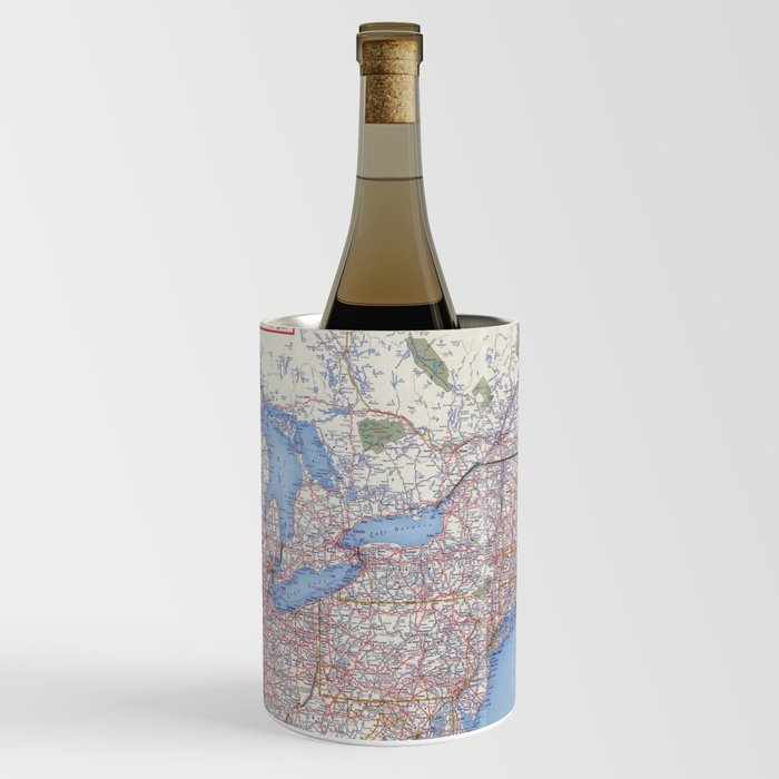 Flat road map of the southeastern united states of america Wine Chiller