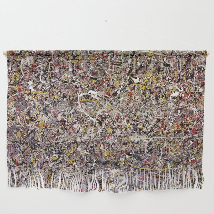 Intergalactic - Jackson Pollock style abstract painting by Rasko Wall Hanging