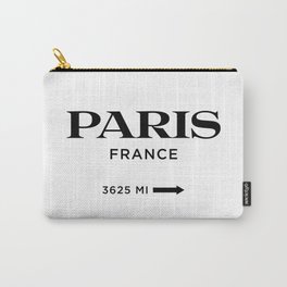 Paris France Mileage Carry-All Pouch