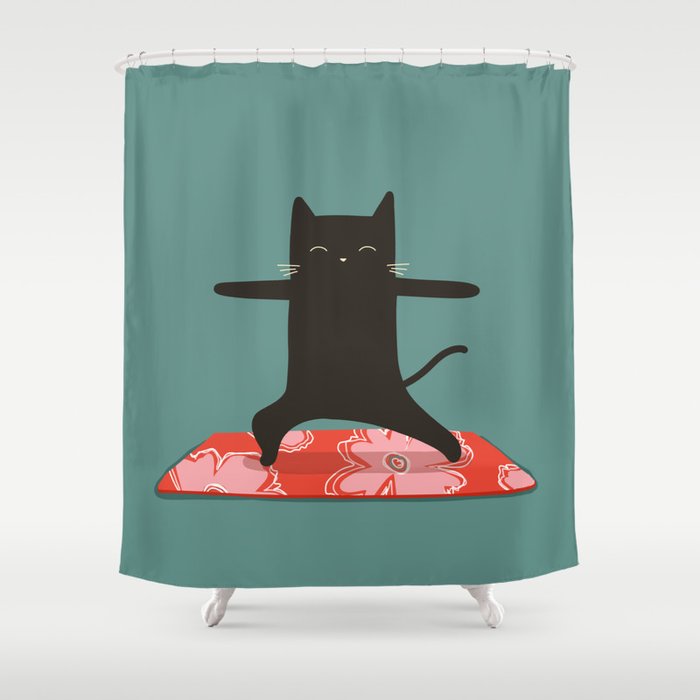 Yoga Cat 4 Shower Curtain