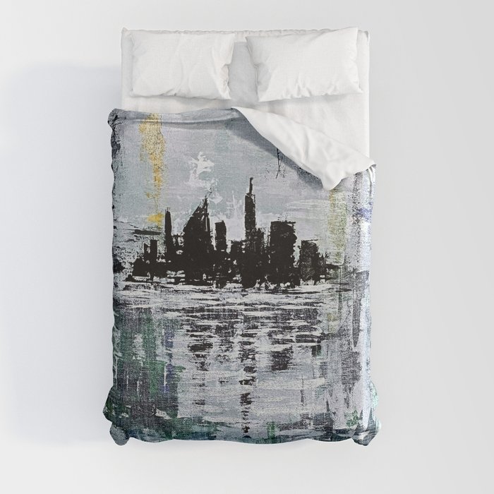 Silvered City Duvet Cover