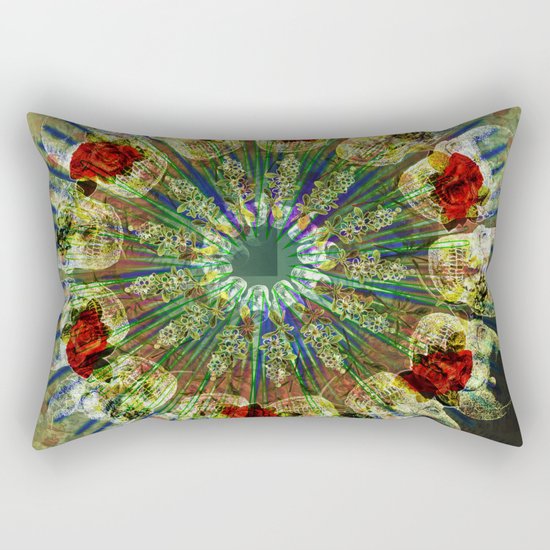Skull Mandala Rectangular Pillow