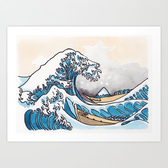 The Shitty Great Wave Art Print