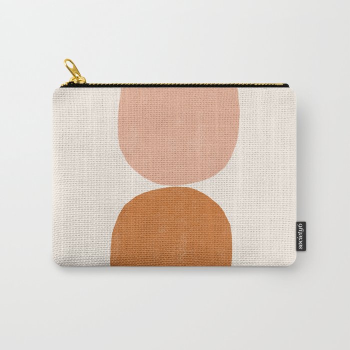 Terracotta Mid Century Modern Abstract Carry-All Pouch