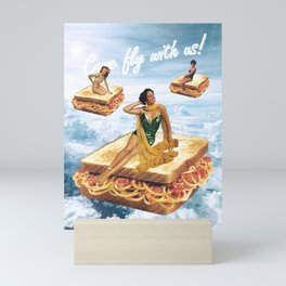 Sandwich Airlines - Come fly with us! Mini Art Print