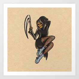 Glam Reaper Flash Art Print