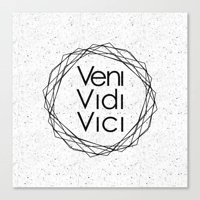 I Came I Saw I Conquered Veni Vidi Vici Canvas Print