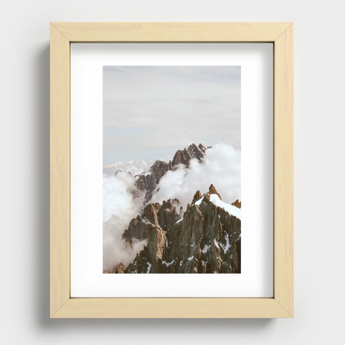 Clouds from the Mont Blanc | Nautre and Landscape Photography Recessed Framed Print