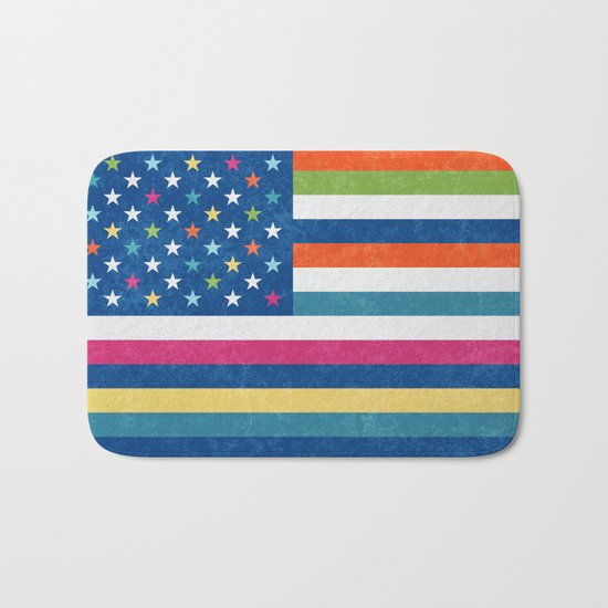 American flag trendy colors 2017 Bath Mat