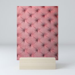Blush Pink Velvet Tufted Pattern Mini Art Print