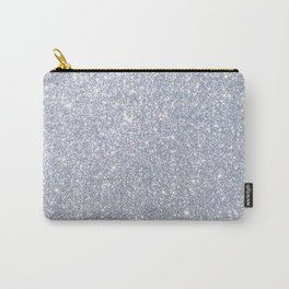 Silver Metallic Sparkly Glitter Carry-All Pouch