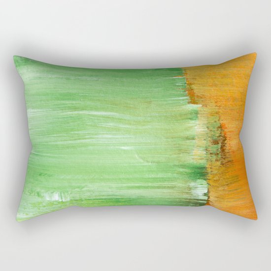 Modern Green Abstract Rectangular Pillow