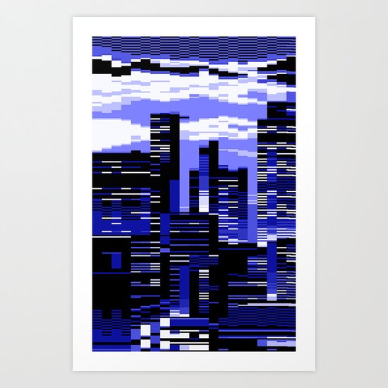 pxl cityscape Art Print