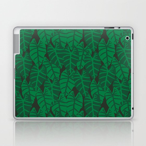 Elephant Ear house plant tropical garden green minimal pattern Laptop & iPad Skin