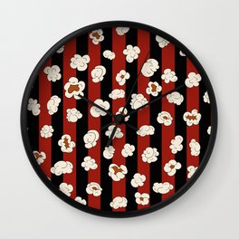 Popcorn retro Black lines 4 Wall Clock