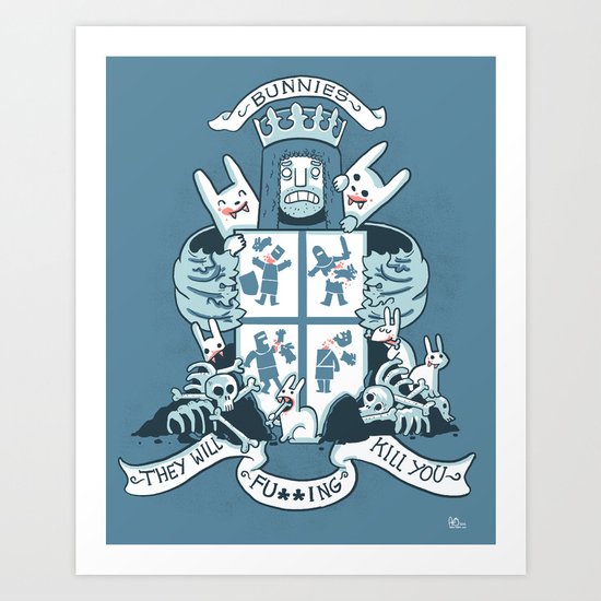 Bunnies are Evil Art Print