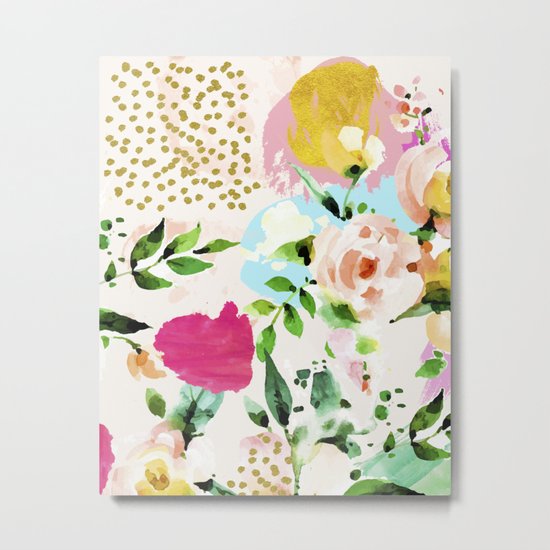 Floral Blush #society6 #decor #buyart Metal Print