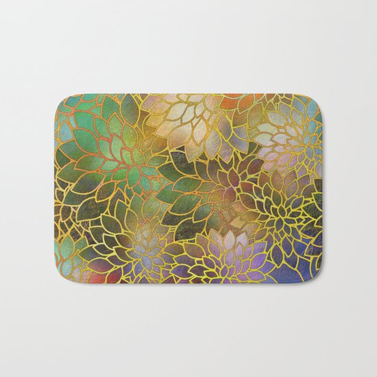 Floral Abstract 3 Bath Mat
