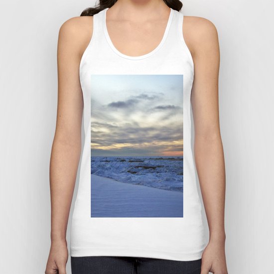 Icy Sea at Sunset Unisex Tank Top