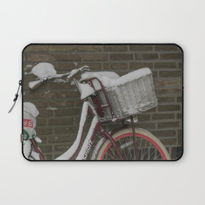 Dutch Bike Still live - Typical Winter Scene in the Netherlands - Travel Photography Laptop Sleeve