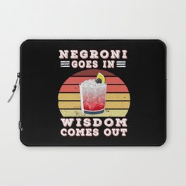 Negroni goes in wisdom comes out Laptop Sleeve