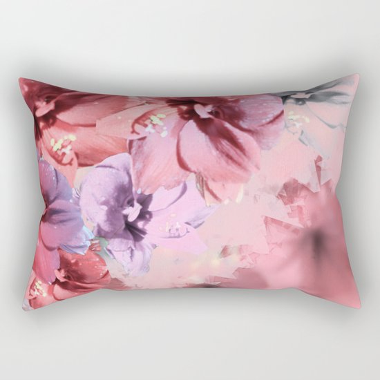 Red Flower Fantasia 2 Rectangular Pillow