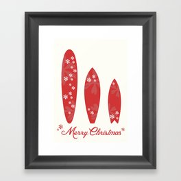 Surfboards - Merry Christmas  Framed Art Print
