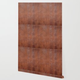 Orange brown leather texture background Wallpaper