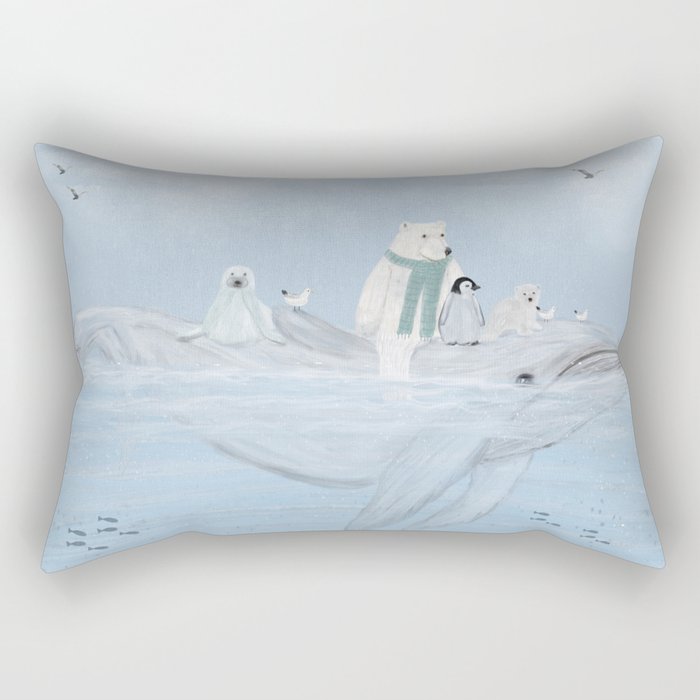 an arctic journey Rectangular Pillow