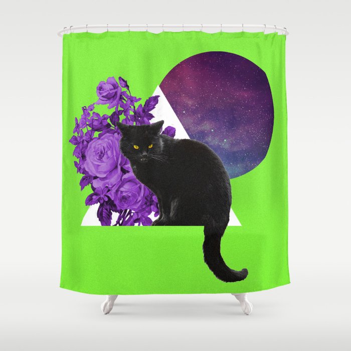 The cat's happy place Shower Curtain