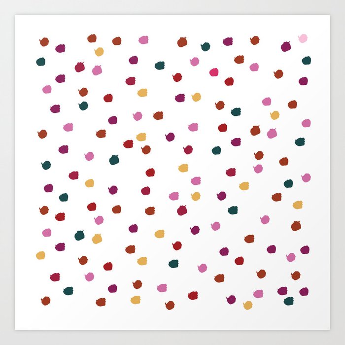 Autumn Paint Spots Art Print