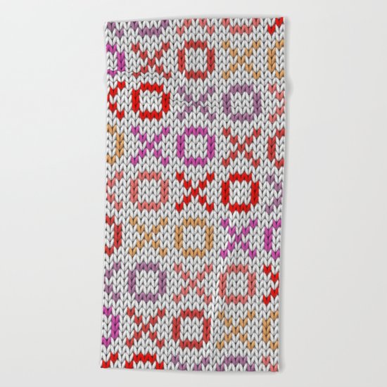 XOXO pattern - light Beach Towel