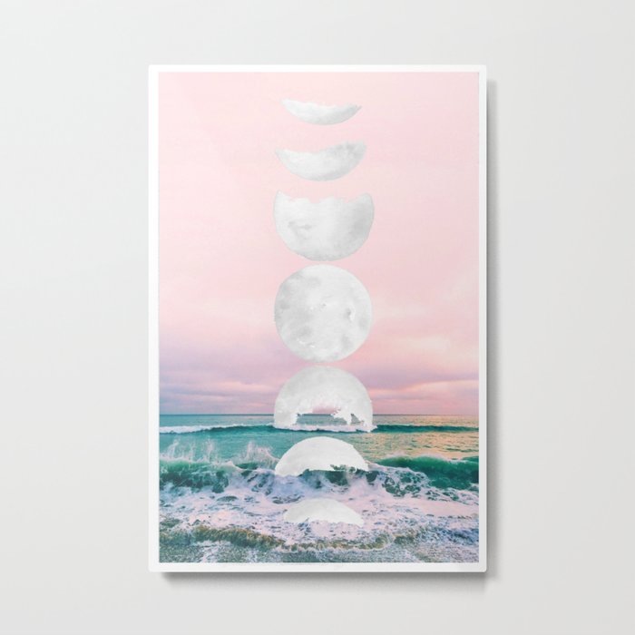 The Moon and the Tides Metal Print