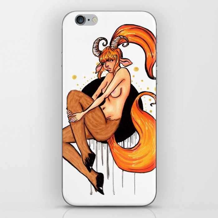 Satyr Girl Marker Drawing by Grimmiechan iPhone Skin