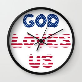 God Loves US Wall Clock