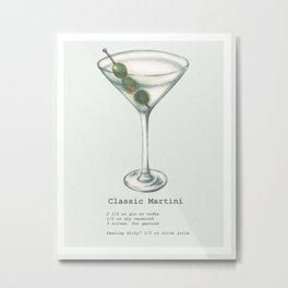 be tipsy: martini Metal Print