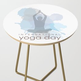 International yoga and meditation workout position Side Table