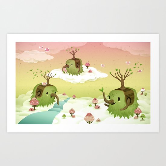 Mossiphants Art Print