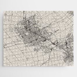 Canada, Kitchener - Black & White City Map - Detailed Map Drawing Jigsaw Puzzle