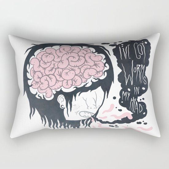 ive got worms in my head Rectangular Pillow