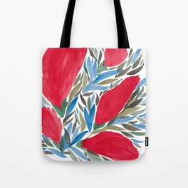 Red Blossoms Tote Bag