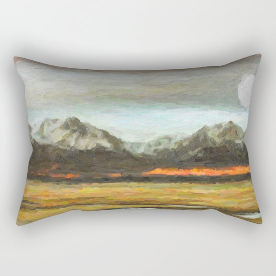 Abstract Andean Landscape Rectangular Pillow