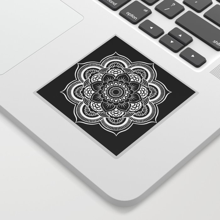 Mandala Black & White Sticker