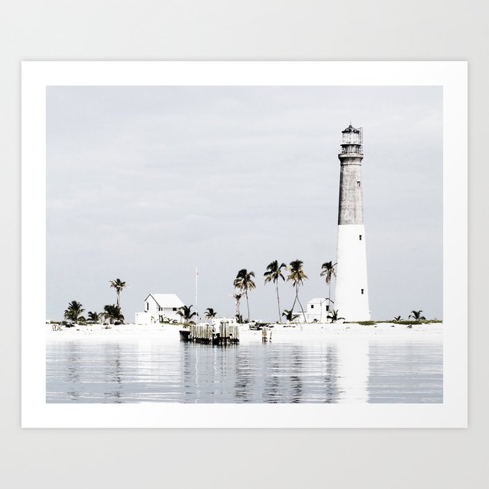 Lighthouse Sea Ocean Landscape Modern Art Minimal Wall Art Print Art Print By Scandihome