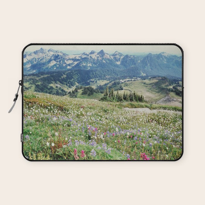 Wildflower Meadow Laptop Sleeve by Hillary Murphy Society6